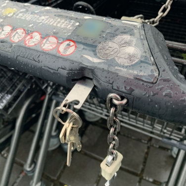 Logo trade mainostuotet tuotekuva: Avaimenperä ostoskorisirulla STICKIT