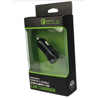 Logotrade liikelahja tuotekuva: Autolaturi (Qualcomm Quick Charge 3.0)