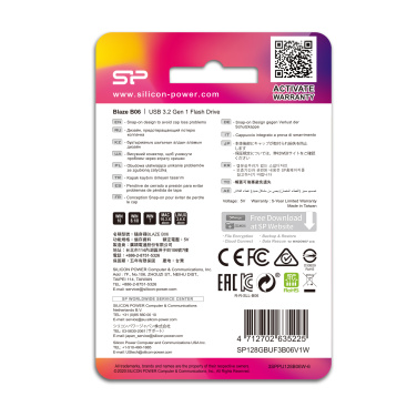 Logo trade mainoslahjat ja liikelahjat kuva: Pendrive Silicon Power Blaze B06 3.0