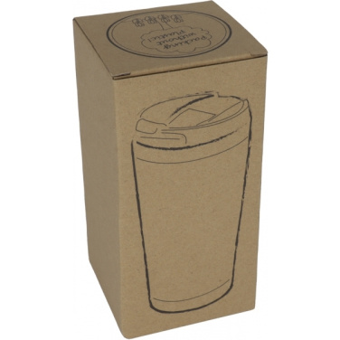 Logo trade mainoslahja kuva: Ruostumattomasta teräksestä valmistettu muki BAMBOOGARDEN 400 ml