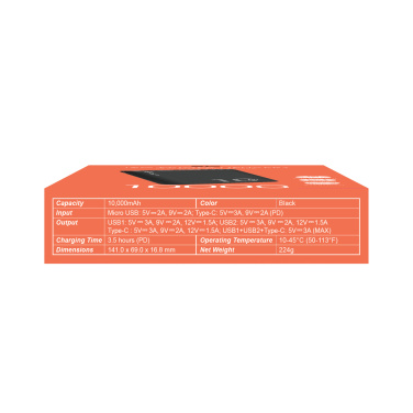 Logotrade liikelahja tuotekuva: POWER BANK SILICON POWER QP15 10000 MAH