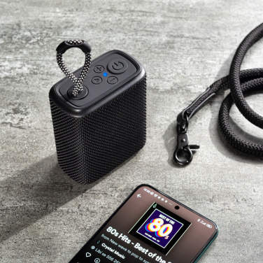 Logotrade liikelahja tuotekuva: Vedenpitävä bluetooth-kaiutin HARDEOL Schwarzwolf