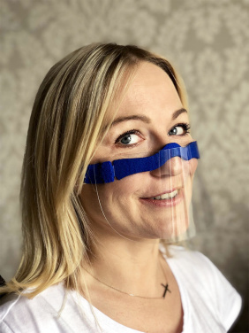 Logotrade mainoslahja tuotekuva: HESTIA kasvosuoja - läpinäkyvä maski suulle ja nenälle 1452162