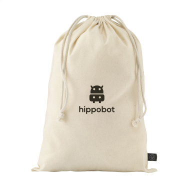 Logotrade liikelahja tuotekuva: Lahjapussi Natural GRS kierrätettyä puuvillaa (150 g/m²) L