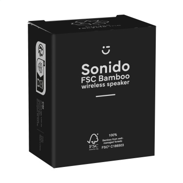 Logotrade mainoslahja tuotekuva: Sonido 5W Bamboo langaton kaiutin