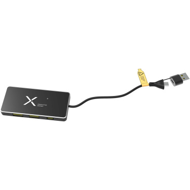 Logotrade liikelahjat mainoslahjat tuotekuva: SCX.design H20 8-in-1-USB-hubi kahdella tulolla ja 6 portilla