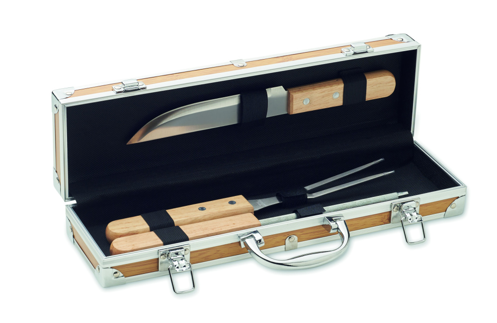 Logo trade mainoslahjat ja liikelahjat kuva: Grillityökalut ruostumattomasta teräksestä