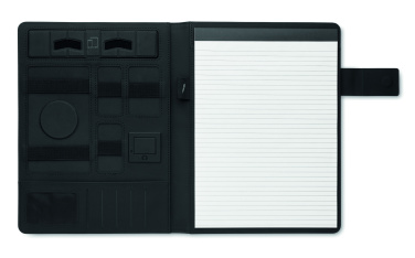 Logotrade liikelahjat mainoslahjat tuotekuva: A4-kansio ja langaton laturi