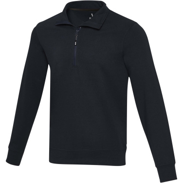 Logotrade liikelahja tuotekuva: Tin unisex Aware™-kierrätetty neljännesvetoketjullinen svetari