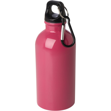 Logo trade liikelahja kuva: Oregon 400 ml:n RCS-sertifioitu, yksiseinämäinen, ruostumattomasta teräksestä valmistettu vesipullo jousihaalla