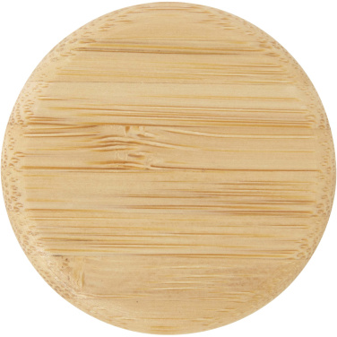 Logo trade liikelahja mainoslahja tuotekuva: Porto 500 ml:n lasinen vesipullo silikonikahvalla ja bambukannella