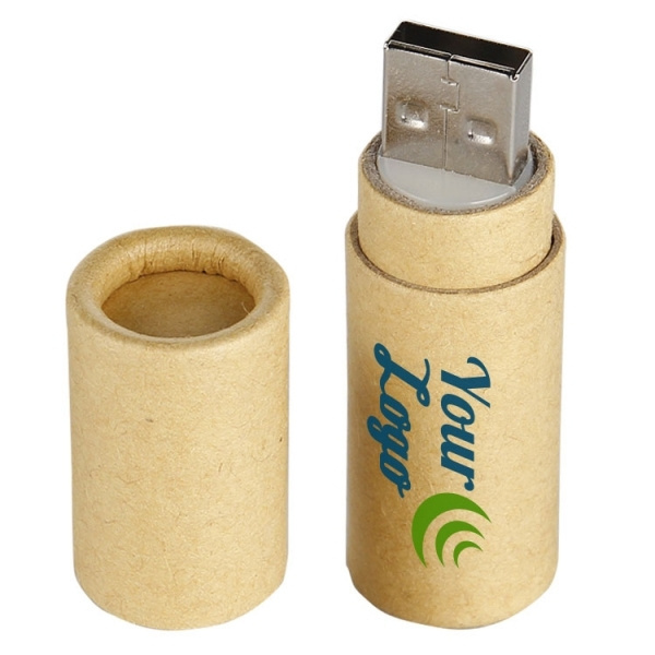Logo trade liikelahja kuva: Pahvista valmistettu USB-tikku