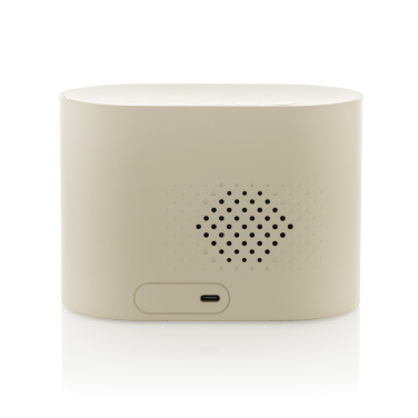 Logo trade mainoslahja kuva: LumaRise RCS -herätyskello, valkoinen kohina, kierrätysmuovi