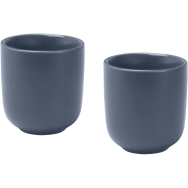 Logotrade mainostuotet kuva: Male 90 ml:n keraamiset espressokupit – 2 kpl:n sarja