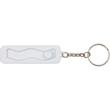 Logotrade liikelahja tuotekuva: Aggia bambuinen puhelinjalusta ja kierrätetystä muovista tehty hypistelylelu