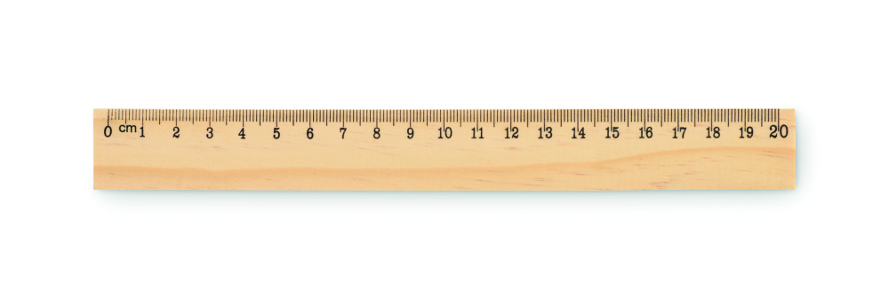 Logotrade mainoslahja tuotekuva: Puinen viivoitin 20cm