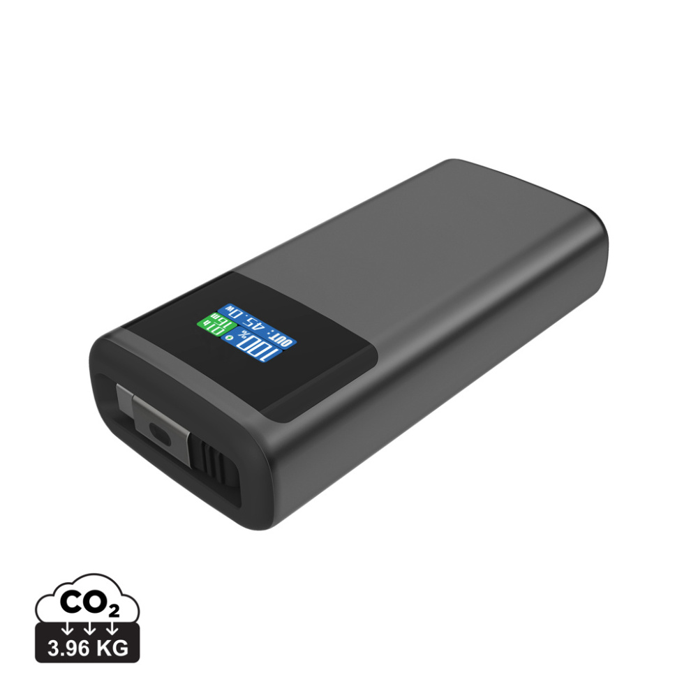 Logo trade mainoslahja kuva: Quantum RCS PD45W nopea 10 000 mAh -varavirtalähde näytöllä