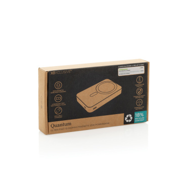 Logo trade mainoslahjat tuotekuva: Quantum ultra-nopea 10 000 mAh magneettinen 25 W powerbank.