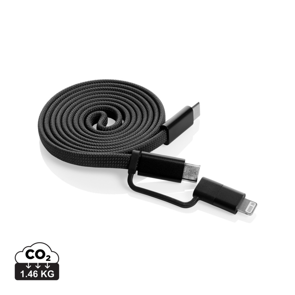 Logo trade mainostuote kuva: Arc RCS-kierrätetty 60 W 2-in-1 magneettinen kaapeli