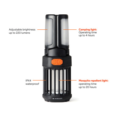 Logotrade mainoslahjat ja liikelahjat tuotekuva: Nordic Drift Titan kannettava hyttyskarkotin ja retkivalo