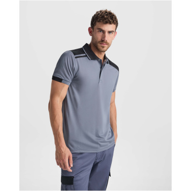 Logo trade mainostuotet tuotekuva: Samurai antibakteerinen lyhythihainen unisex-poolopaita 160 g/m2