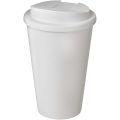 Brite-Americano® POP 350 ml eristetty muki, jossa on roiskesuojattu kansi, Valkoinen