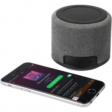 Logotrade reklaminiai produktai nuotrauka: Šviesolaidinis 3W belaidžio įkrovimo Bluetooth® garsiakalbis