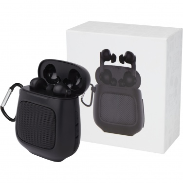 Logotrade reklaminiai produktai nuotrauka: Remix automatinis susiejimas True Wireless ausines ir garsiakalbį