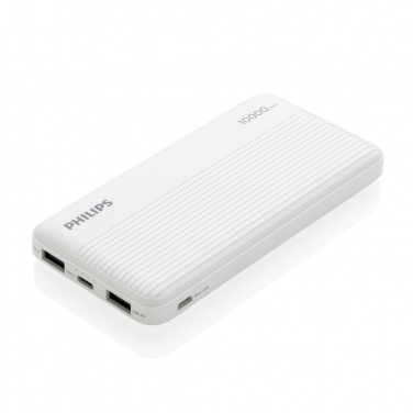 Logotrade firminės dovanos nuotrauka: Philips 10 000 mAh plonas maitinimo blokas