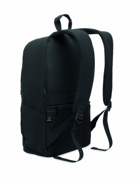 Logotrade firminės dovanos nuotrauka: 15 colių nešiojamojo kompiuterio kuprinė, pagaminta iš perdirbtos ikivartojimo medvilnės ir perdirbto poliesterio, su pritaikoma spauda