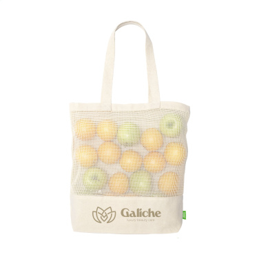 Logotrade reklaminės dovanos nuotrauka: Natura Organic Mesh Shopper (180 g/m²) pirkinių krepšys