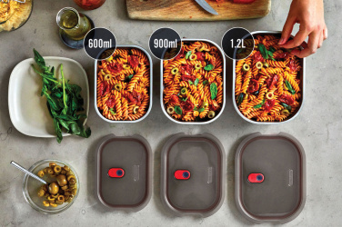 Logotrade reklaminiai produktai nuotrauka: „Black+Blum“ maisto ruošimo dėžutės (3 vnt.) rinkinys, maža, vidutinė, didelė