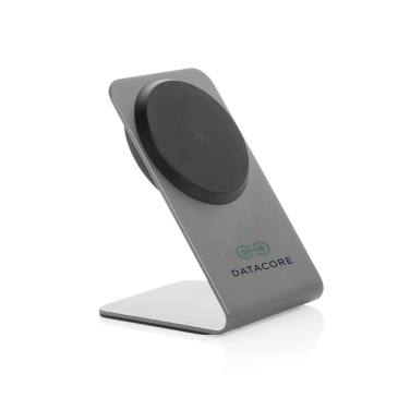 Logotrade verslo dovanos nuotrauka: Terra aliuminio 15 W magnetinis belaidis telefono įkrovimo stovas