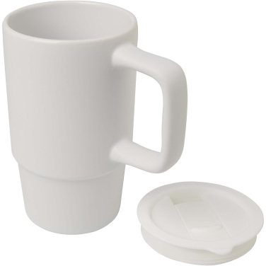 Logotrade dovana nuotrauka: Carter 450 ml keraminis puodelis su plastikiniu dangteliu