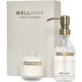 „Wellmark Discovery“ 250 ml muilo dozatoriaus ir 150 g kvapiųjų žvakių rinkinys, Balta