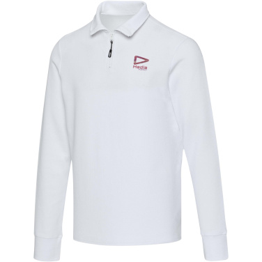 Logotrade reklaminės dovanos nuotrauka: Zeus ilgomis rankovėmis unisex polo marškinėliai su pusiniu užtrauktuku