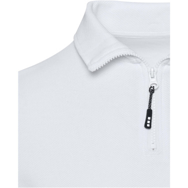 Logotrade firminės dovanos nuotrauka: Zeus ilgomis rankovėmis unisex polo marškinėliai su pusiniu užtrauktuku