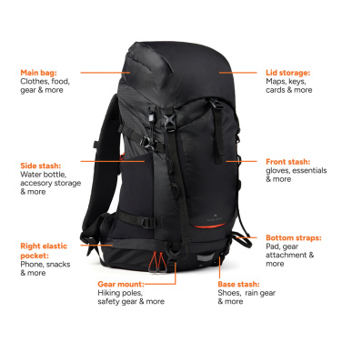 Logotrade dovana nuotrauka: „Nordic Drift Trail RCS“ kuprinė 33 l