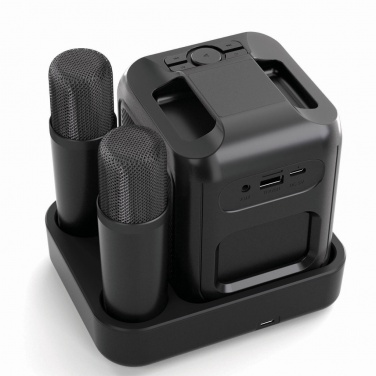 Logotrade dāvanas foto: Singvibe RCS pārstrādāta plastmasas karaoke komplekts ar dubulto mikrofonu