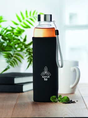 Logotrade biznesa dāvanas foto: Stikla pudele ar vienu sienu 500 ml