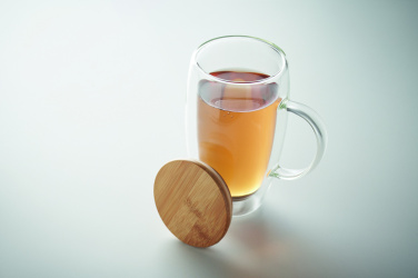 Logotrade korporatīvās dāvanas foto: Divsienu stikla krūze 450ml