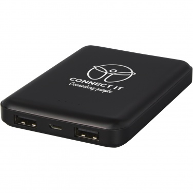 Лого трейд pекламные подарки фото: Gleam Ультратонкое портативное зарядное устройство с подсветкой емкостью 5000 мАч