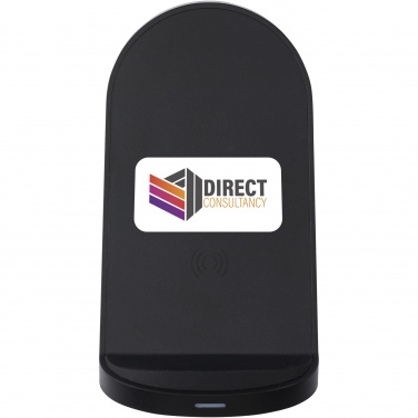 Лого трейд pекламные cувениры фото: Loop подставка для беспроводной зарядки из переработанной пластмассы, сертифицированной по стандарту RCS, с двумя катушками м