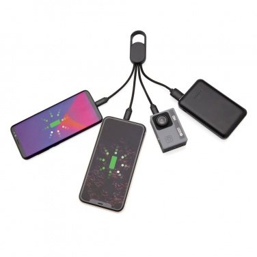 Логотрейд pекламные продукты картинка: Кабель 4-в-1 с карабином