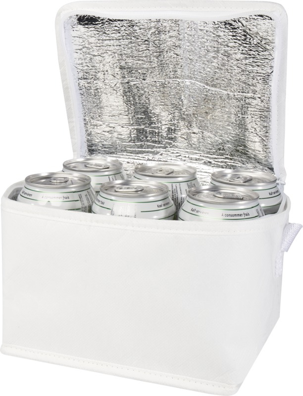 Лого трейд pекламные продукты фото: Spectrum Нетканая сумка-холодильник, объемом 4 л, на 6 банок, из переработанных материалов