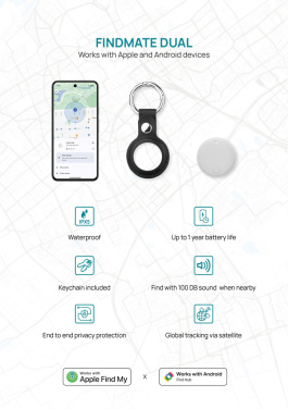 Логотрейд pекламные cувениры картинка: Findmate Dual RCS — поисковик предметов из переработанного пластика IPX 5
