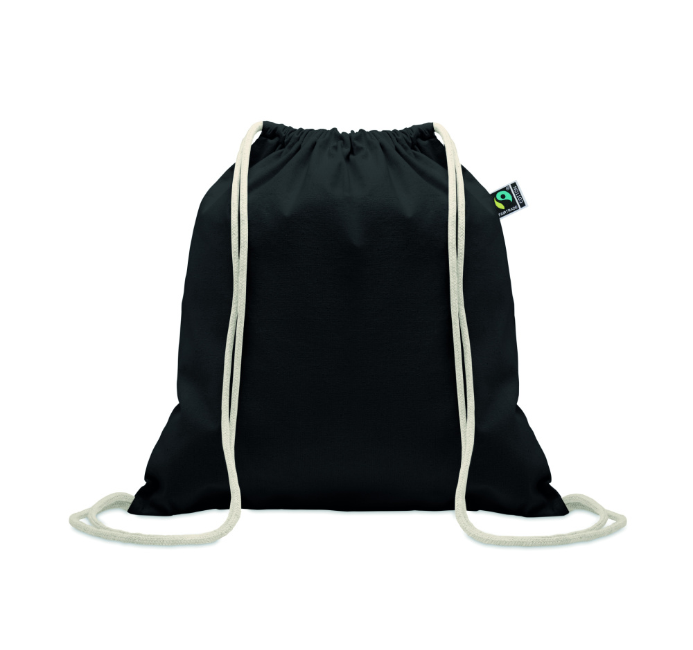 Лого трейд бизнес-подарки фото: Drawstring bag Fairtrade 180gr