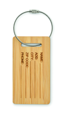 Логотрейд бизнес-подарки картинка: Bamboo luggage tag