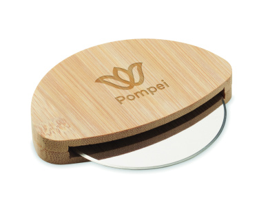 Лого трейд pекламные продукты фото: Round bamboo pizza cutter