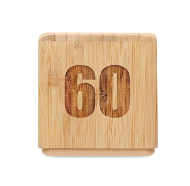 Лого трейд pекламные продукты фото: Bamboo twist snooze timer